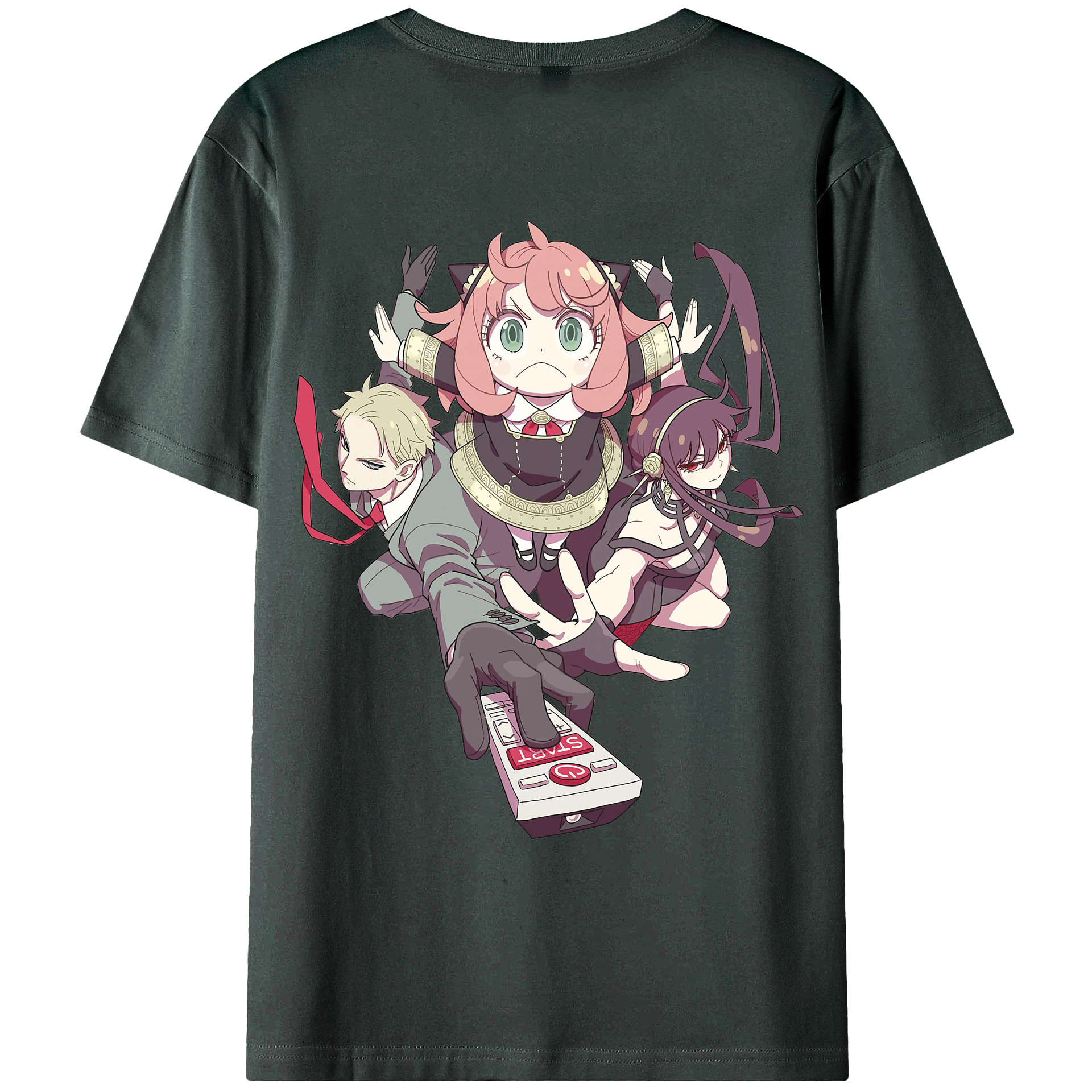 （画像用） SPY×FAMILY间谍家家酒 綿100％ メンズ半袖Tシャツ（バックプリント） 通気性